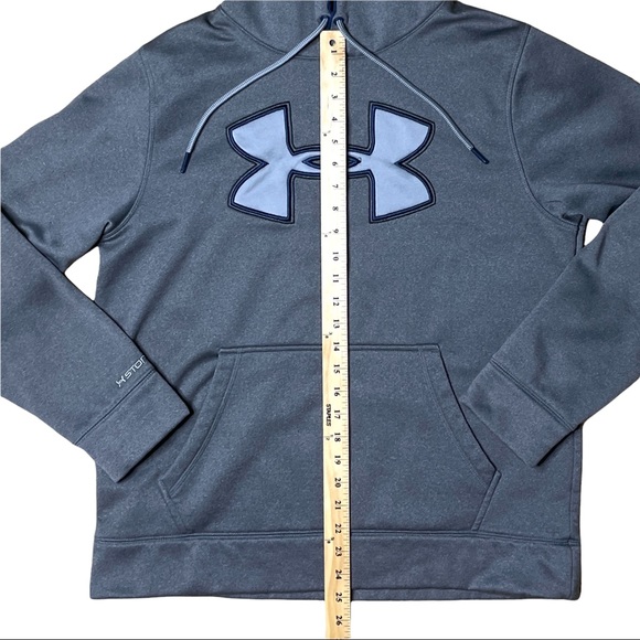 Under Armour Storm Loose Fit Gray Athletic Pullover Hoodie Men's Size Medium M - Picture 7 of 7